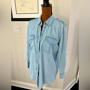 Equipment Major Chambray shirt - size Small